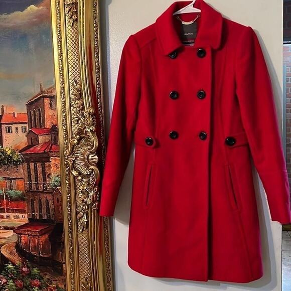 MARCS HEAVY WOOL BLEND PEA COAT SIZE 8 - Picture 2 of 6